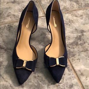 Bcbg blue suede heels
